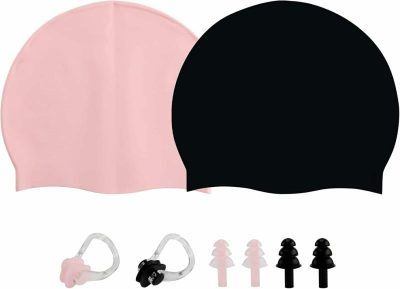 Cuffie da nuoto  |  2Pezzi Cappello da Nuoto per Bambini, Cappello da Nuoto in Silicone Impermeabile per Bambini, Cappelli da Bagno Antiscivolo con Cartoni Animati per Bambini e Bambine, Cappelli da Nuoto per Capelli Corti e Lunghi per Bambini e Bambine. Cuffie da nuoto Cuffie da nuoto