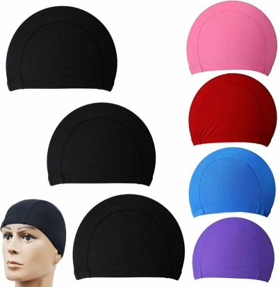 Cuffie da nuoto  |  7 Pezzi di Cappellino da Nuoto in Tessuto Traspirante, Cuffie da Nuoto Comode Ultra Sottili ed Elastiche per Uomini, Adulti, Bambini, Ragazze, Ragazzi, Giovani e Famiglie con Capelli Lunghi o Corti per Allenamento e Sport. Cuffie da nuoto Cuffie da nuoto