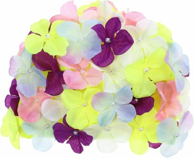 Cuffie da nuoto  |  Cuffia da Nuoto con Fiori – Cuffia Floreale per Nuoto, Cuffia da Nuoto Fiori, Cuffia da Nuoto con Fiori, Protezione per i Capelli delle Orecchie 1Pezzo Cuffie da nuoto Colorato