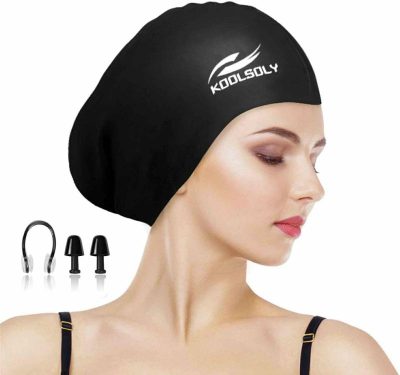 Cuffie da nuoto  |  Cuffia da Nuoto Extra Large per Capelli Lunghi, Cuffia da Nuoto in Silicone Grande per Ragazze, Uomini e Adulti, Design Speciale per Capelli Molto Lunghi, Spessi, Ricci, Dreadlocks, Extension e Treccine. Cuffie da nuoto Cuffie da nuoto