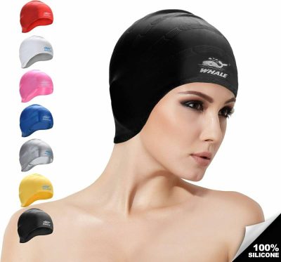 Cuffie da nuoto  |  Cuffie da Nuoto per Orecchie per Capelli Lunghi – Cappello da Nuoto in Silicone 100% per Adulti e Bambini – Riduce l’Entrata d’Acqua e Mantiene i Capelli Puliti Cuffie da nuoto Cuffie da nuoto