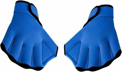 Guanti acquatici  |  Coppia di guanti da allenamento per fitness acquatico, guanti webbed resistenti all’acqua per allenamento Aqua Fit Guanti acquatici Blu