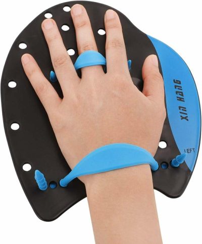 Guanti acquatici  |  Paddle da Nuoto Guanti Webbed in Gel di Silice Professionali Regolabili per Allenamento delle Mani Attrezzatura Fitness per Nuoto Guanti per Bambini e Adulti Guanti acquatici Blu