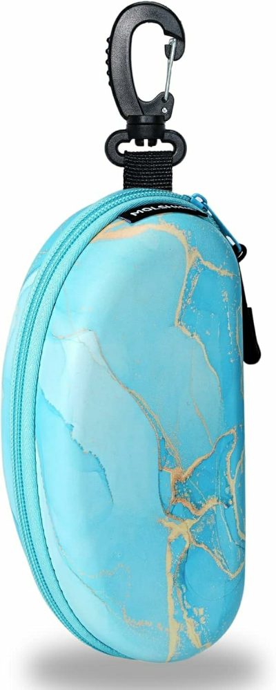 Occhiali protettivi  |  Custodia per occhiali da sole Molshine Oversized, grande scatola per occhiali, borsa con zip per occhiali da immersione con gancio per uomini, viaggio e sport all’aperto. Occhiali protettivi Occhiali protettivi