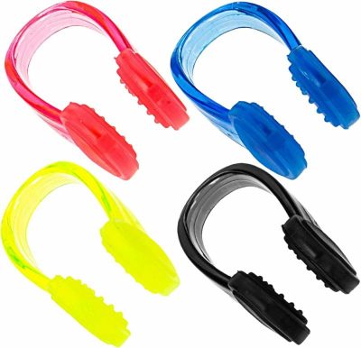 Pinze per il naso  |  Hanabass 4 Pezzi Tappi per Naso da Nuoto in Silicone, Clip per Naso da Nuoto, Accessori per Nuoto, Clip per Naso per Bambini e Adulti (Multicolore) Pinze per il naso Pinze per il naso