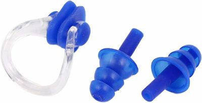 Tappi per le orecchie  |  Set di protezione per orecchie da nuoto, tappi per le orecchie, clip finale, blu (Id: 7Fa 982 D74 C7E 64F, piccolo) Tappi per le orecchie Tappi per le orecchie