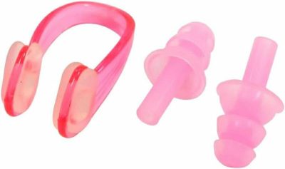 Tappi per le orecchie  |  Tappi per le orecchie in silicone morbido rosa chiaro con clip finale per nuotatori (Id: D6F 431 304 4Ea 051) Tappi per le orecchie Colori multipli