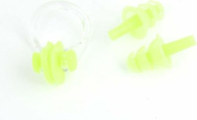 Tappi per le orecchie  |  Tappi per le orecchie da nuoto giallo fluorescente con clip finale e scatola in plastica (Id: 8Ef A80 65D 3A7 1F1, Piccolo) Tappi per le orecchie Colori multipli